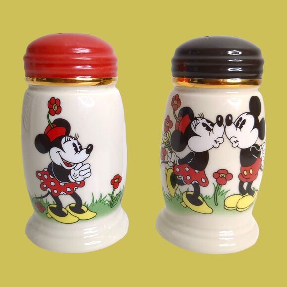 Lenox Other - Lenox Disney Mickey & Minnie Salt And Pepper Shakers ~ Red & Black 3.75" VTG
